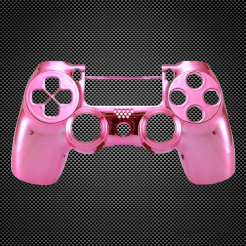 Chrome Pink Custom PS4 V2 JDM-040 Controller Front Shell