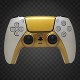 Pearlescent White & Gold Themed PS5 Custom Dualsense Controller