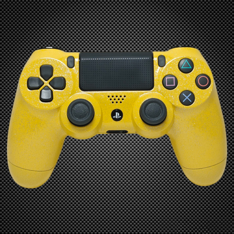 Glitter Yellow Themed Official PS4 Controller V2 Custom