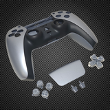 Official Sterling Silver PS5 Controller Full Shell BDM-030