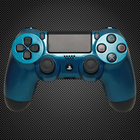 Metallic Teal Blue Themed Official PS4 Controller V2 Custom