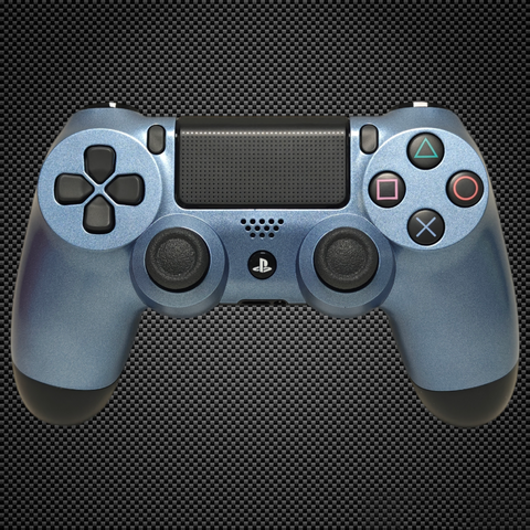 Metallic Azure Blue Themed Official PS4 Controller V2 Custom