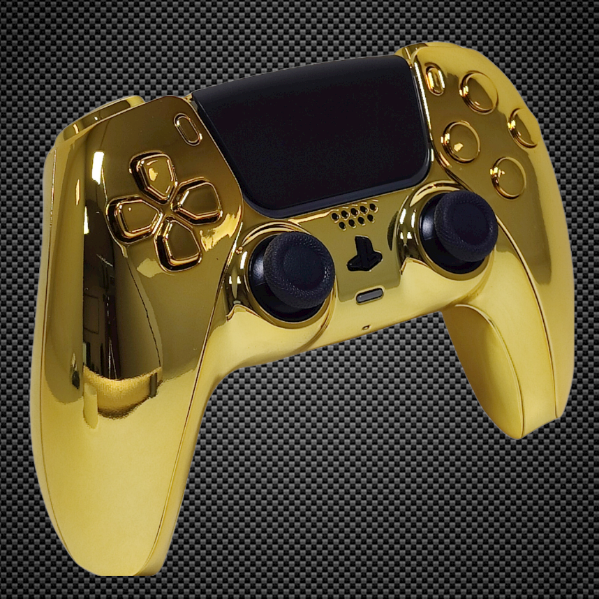 Chrome Gold Edition PS5 Custom Dualsense Controller – Primzstar Modz